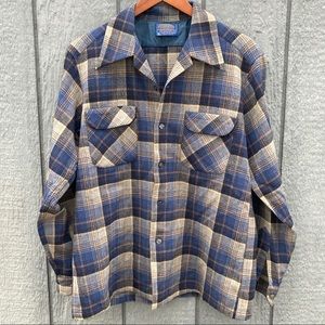 Vintage 80's Pendleton 100% Wool Button Down Shirt